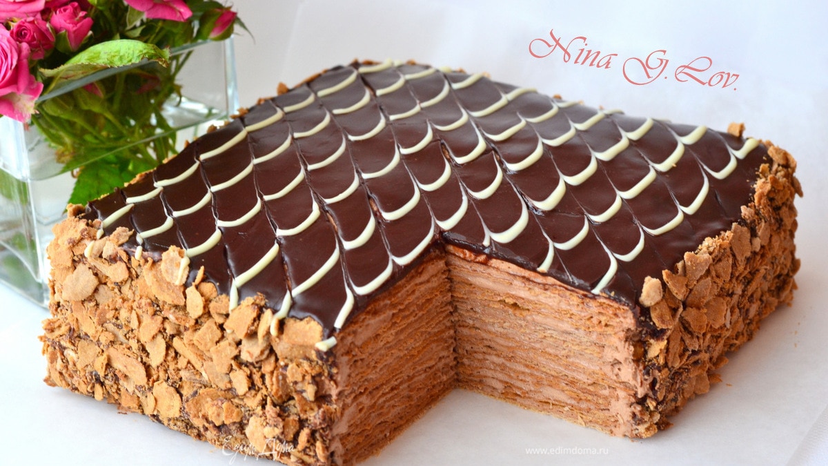 Торт Наполеон "Шоколадно-сливочный"