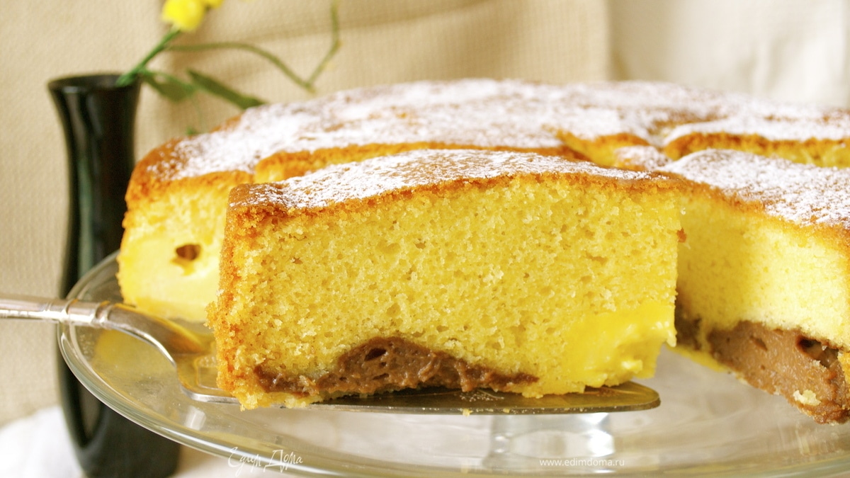 Торт "нуа" с двойным заварным кремом