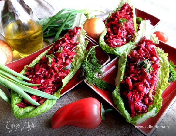 Свекольный салат "Лодочки"