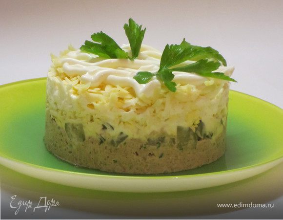 Мясной слоеный салат Мясной слоеный салат