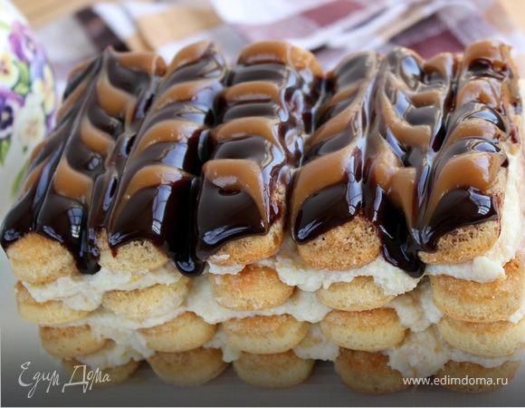 Торт из бисквитного печенья с лимонным кремом