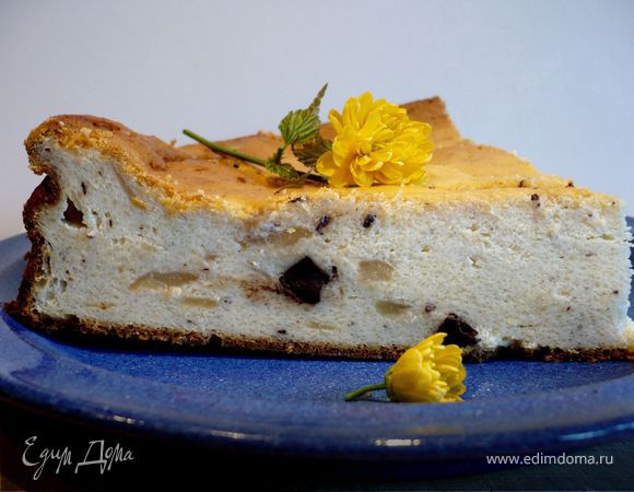 Чизкейк с грушей и шоколадом