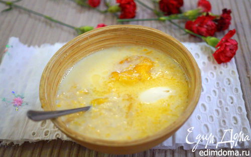 Рецепт Молочный рисовый суп с курагой
