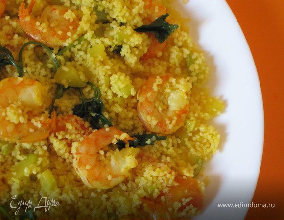 Кускус с креветками и овощами Кускус с креветками и овощами