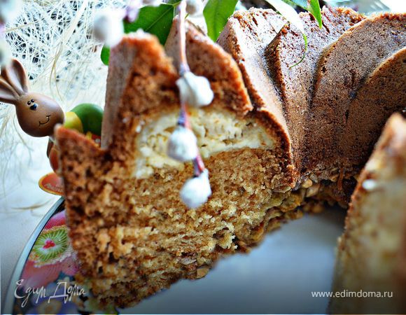 Пасхальный кекс со сливочной начинкой