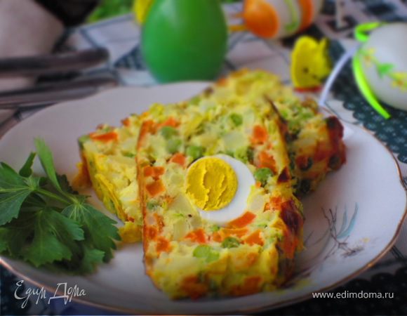 Овощной террин с яйцом
