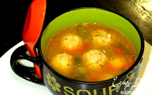 Рецепт Суп с фрикадельками и спаржей