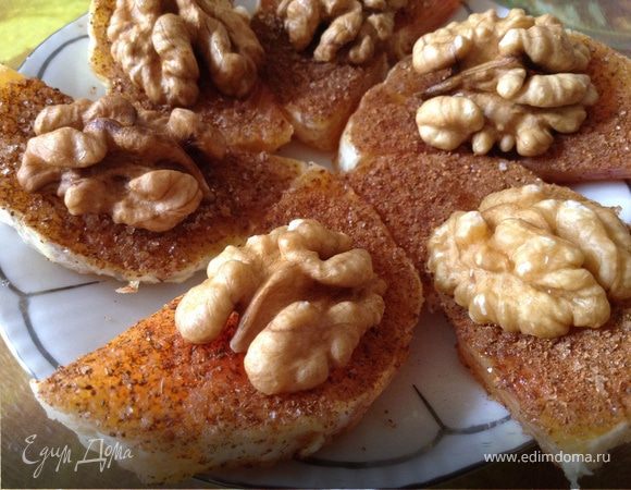 Апельсины с корицей и грецкими орехами Апельсины с корицей и грецкими орехами