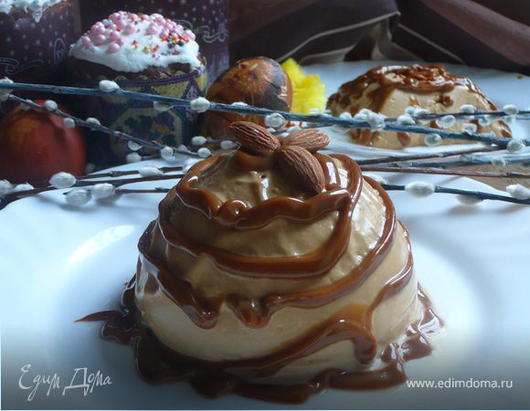 Творожная пасха с вареной сгущенкой