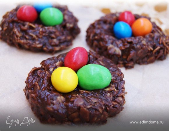 Пасхальное печенье "Шоколадное гнездо"