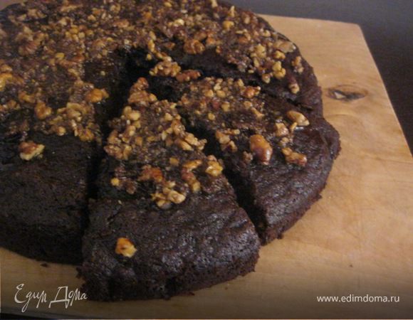 Кофейно-шоколадный пирог с финиками