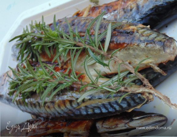 Маринованная скумбрия на гриле