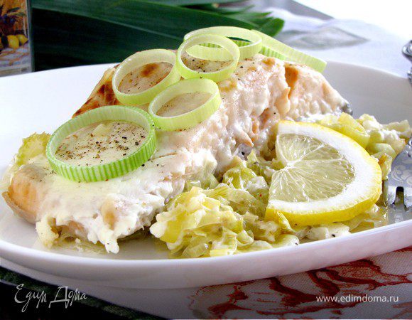Филе лосося по-бретонски Филе лосося по-бретонски