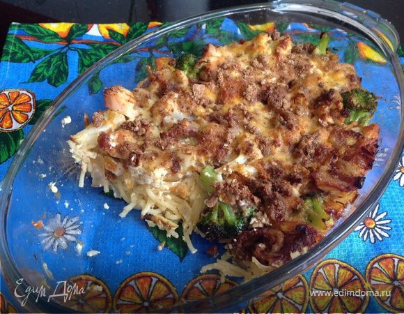 Гратен с курицей