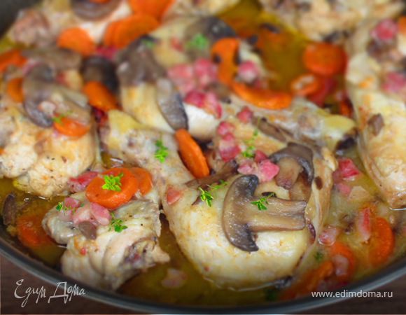 Курица с овощами и грибами Курица с овощами и грибами