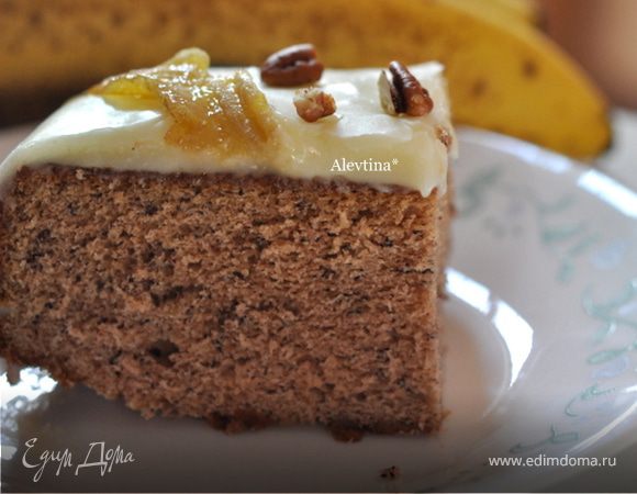 Банановый кекс с глазурью Банановый кекс с глазурью