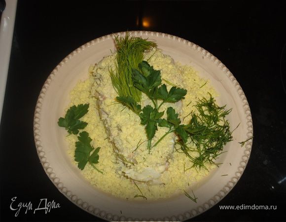 Оливье с оригинальном соусом