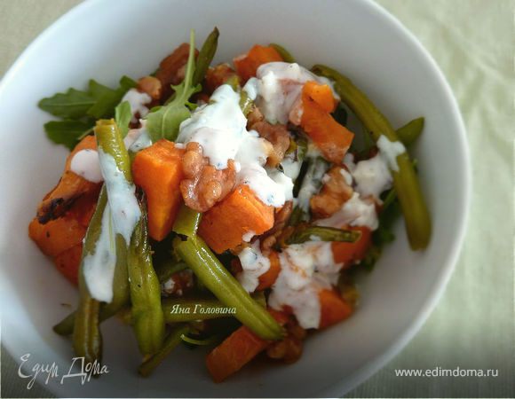 Салат с запеченным бататом 