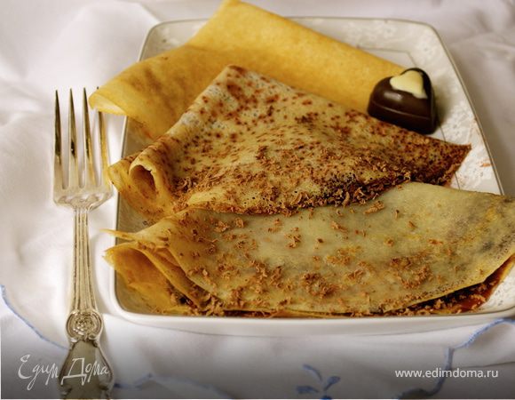 Крепы с шоколадом и малиной