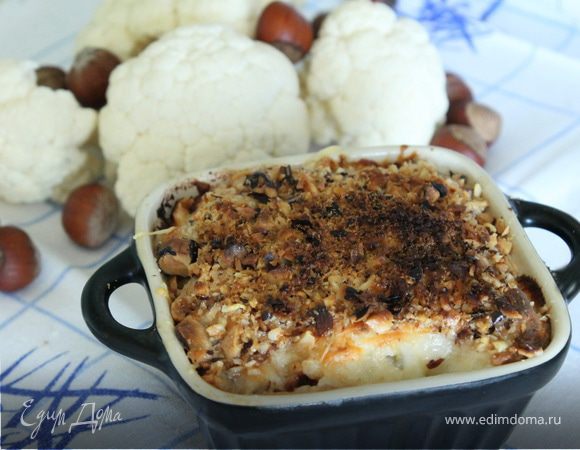 Запеканка из цветной капусты под фундучной корочкой