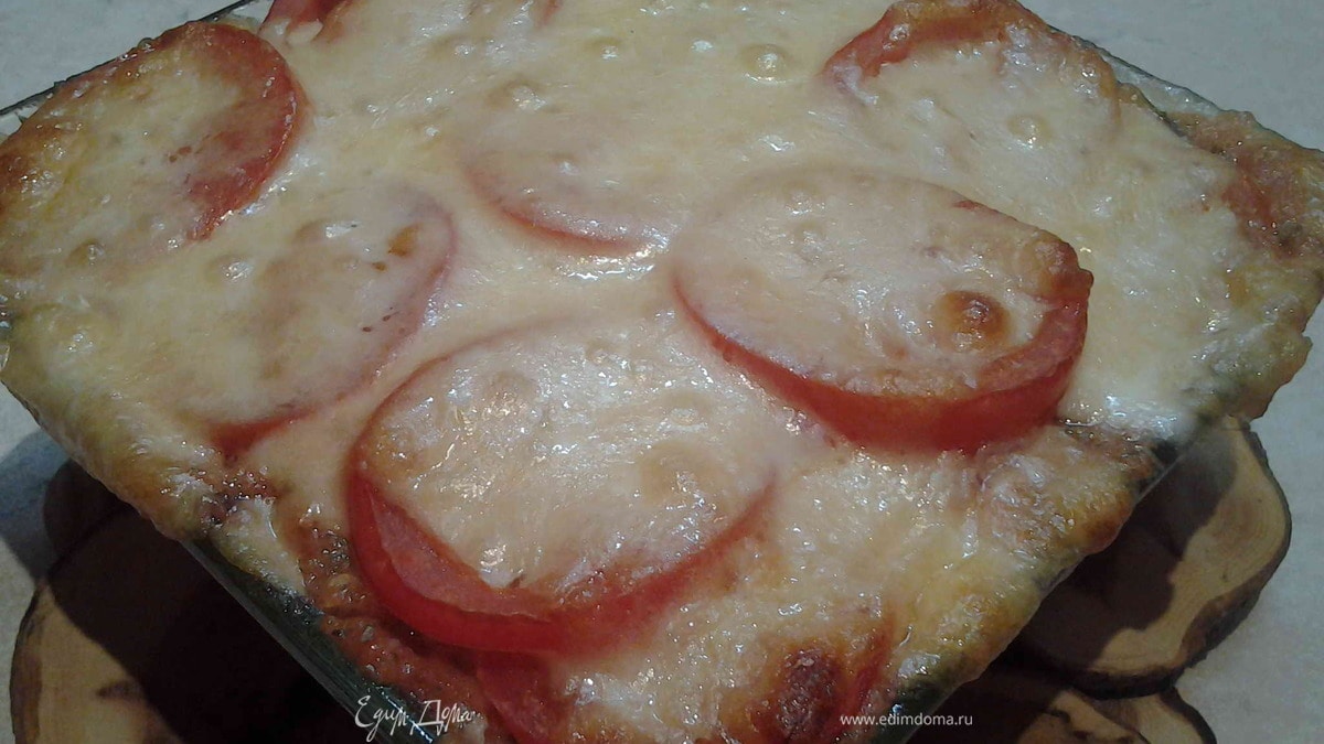 Овощная мусака с сыром сулугуни