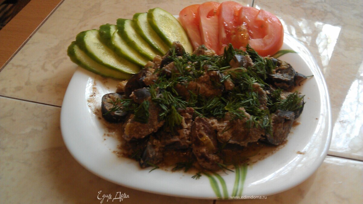 Рагу из конины с баклажанами