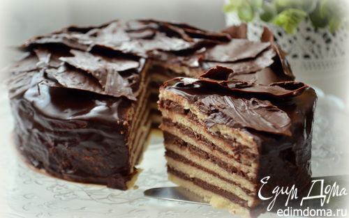Рецепт Песочный торт с шоколадным пудинговым кремом