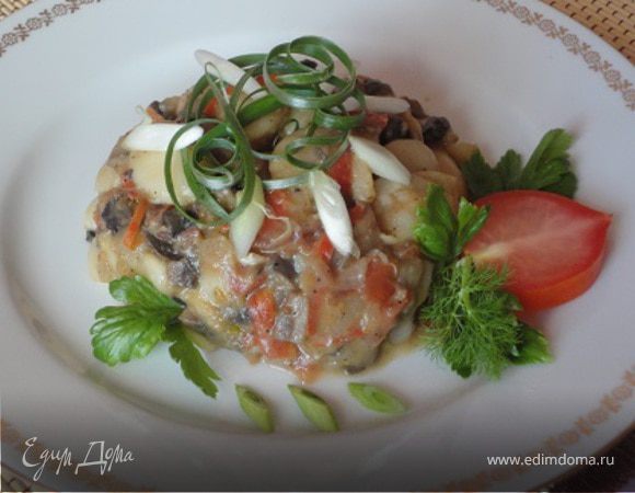 Фасоль с грибами