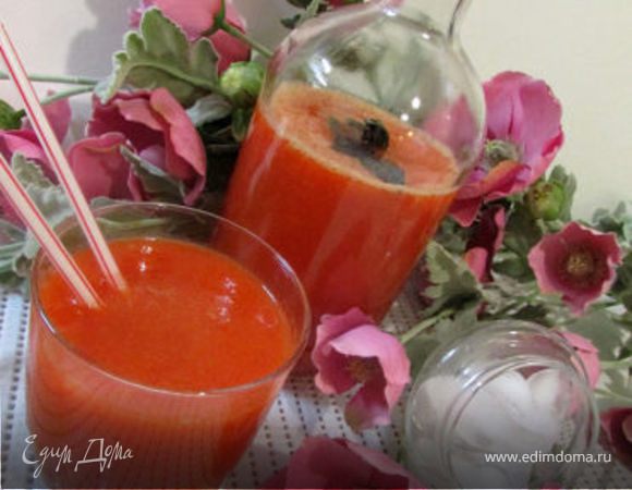Лимонад из сладкого перца с базиликом