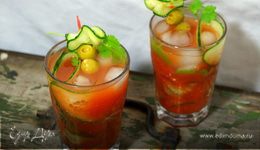 Летний томатно-огуречный коктейль