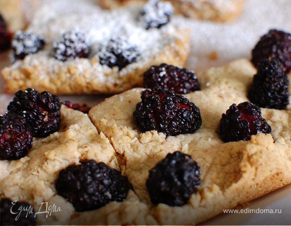 Песочные квадратики с ежевикой Песочные квадратики с ежевикой