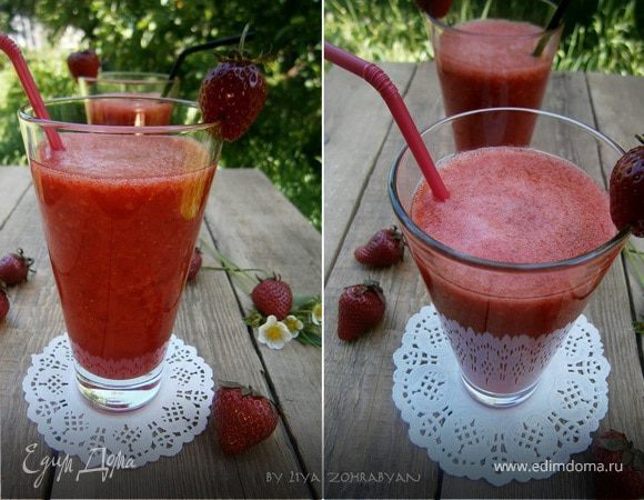 Коктейль "Имбирная клубничка" Коктейль "Имбирная клубничка"