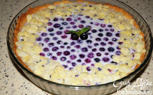 Рецепт Тарт с голубикой (Dolce freddo ai mirtilli neri)