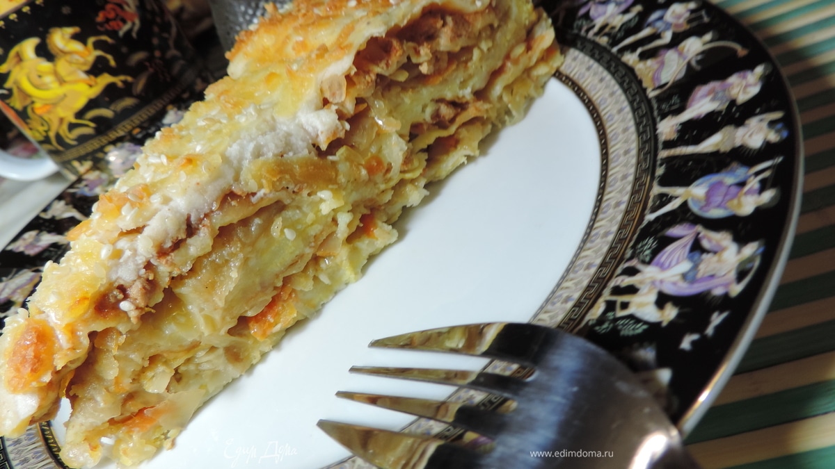 Многослойный пирог-лазанья на лаваше