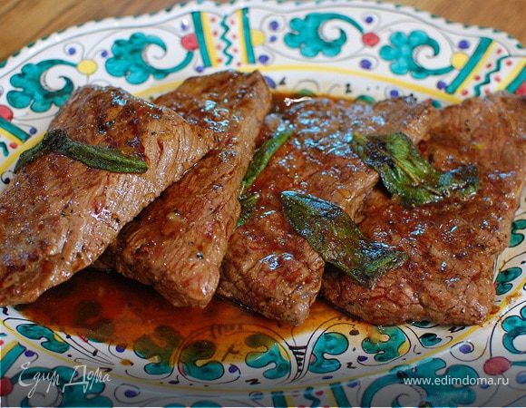 Эскалопы из телятины с шалфеем и марсалой Эскалопы из телятины с шалфеем и марсалой