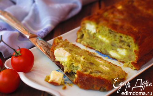 Рецепт Закусочный кекс с баклажанами, сыром фета и песто