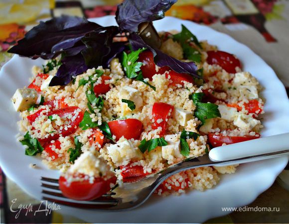 Летний салат с кускусом