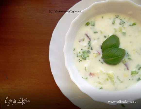 Окрошка на кефире - легкий холодный суп