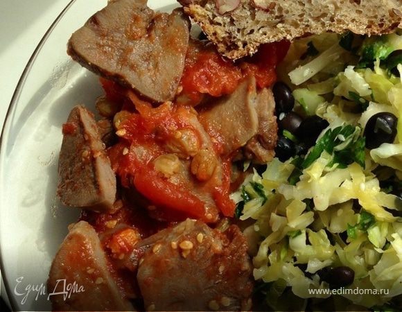 Язык под пикантным соусом Язык под пикантным соусом