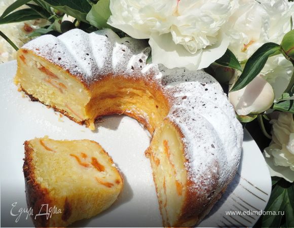 Творожно-кокосовый кекс с абрикосами Творожно-кокосовый кекс с абрикосами