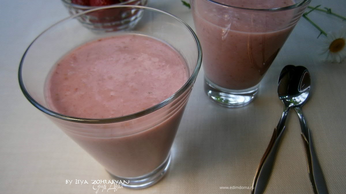 Кокосовый смузи с овсяными хлопьями