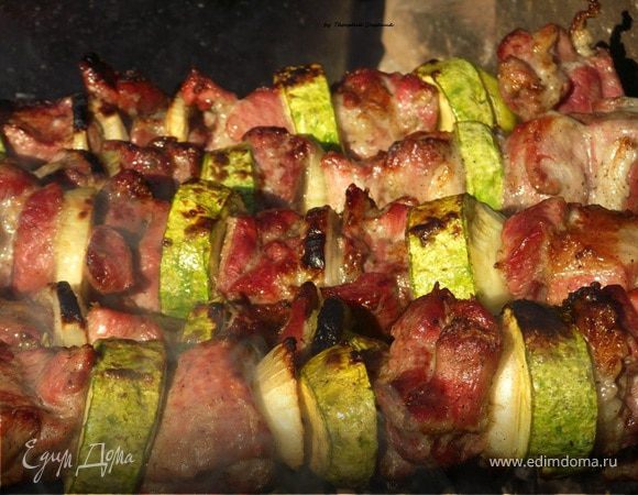 Шашлык из свинины с водкой