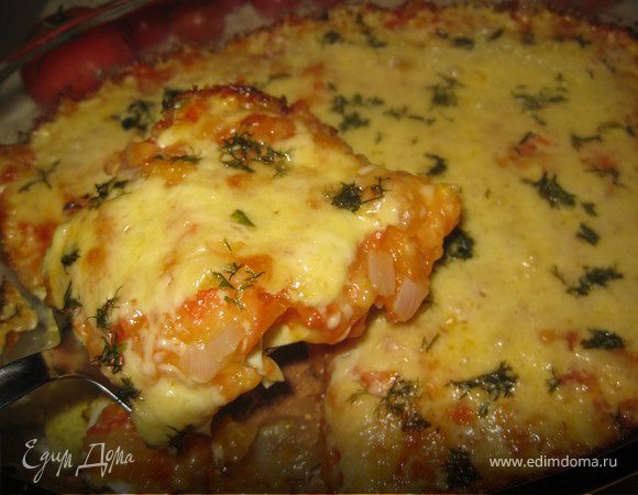 Огретен с томатами и яйцами