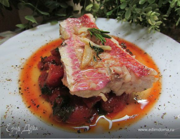 Филе барабульки с томатами Филе барабульки с томатами