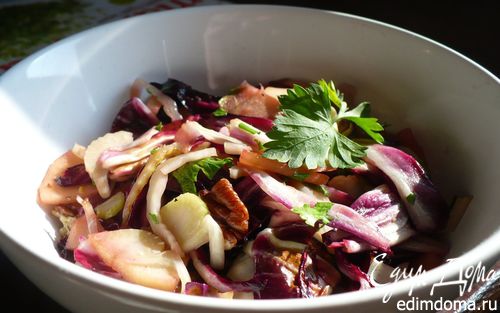 Рецепт Теплый салат с радиккио и фенхелем