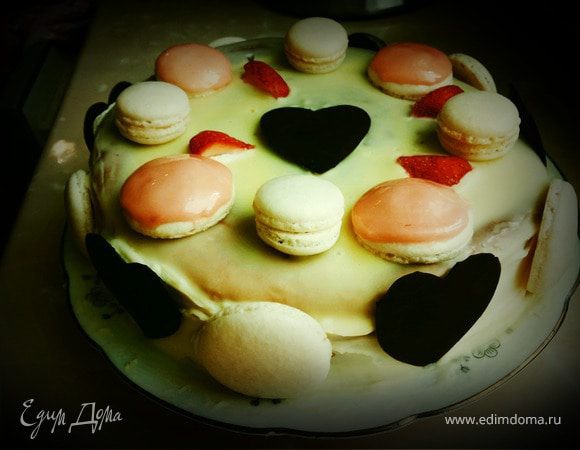 Бисквитный торт с макарони Бисквитный торт с макарони