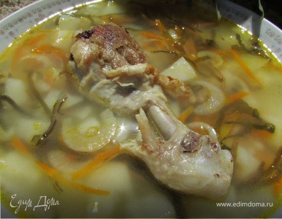 Куриный суп с морской капустой Куриный суп с морской капустой