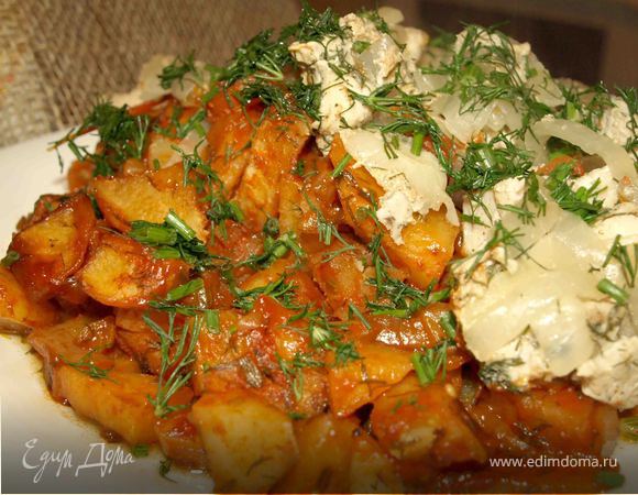 Картофель, запеченный в томате 