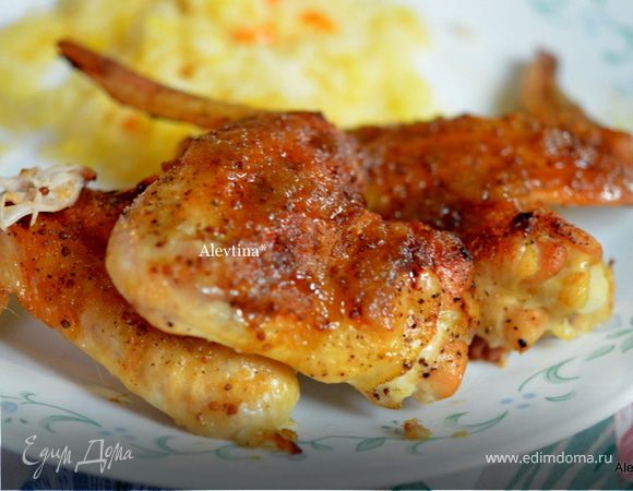 Куриные крылышки в глазури Куриные крылышки в глазури