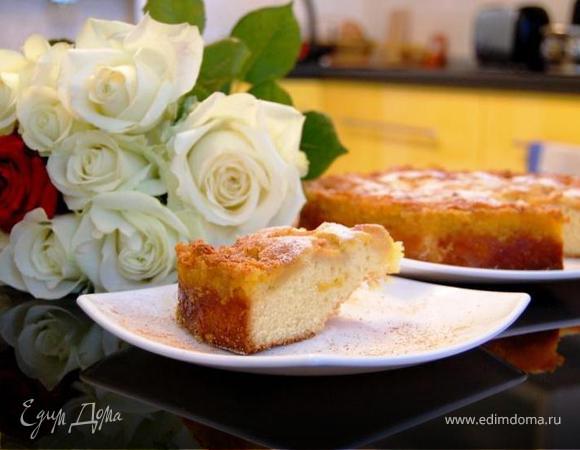 Яблочный пирог со сливочной заливкой Яблочный пирог со сливочной заливкой